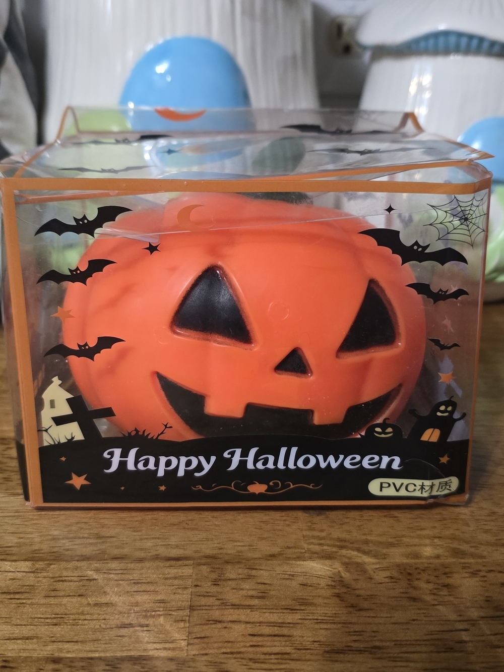 Happy Halloween Orange Jack-O'-Lantern Jumbo Squishy